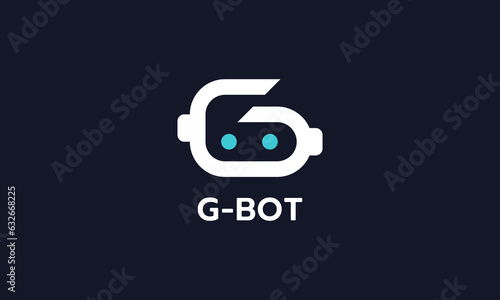 Letter G robot logo. Alphabet letters Initials logo G. Logo Design. Logo Technology. Vector illustration.