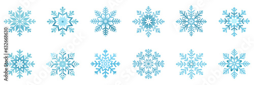 Wallpaper Mural set of kind of snow flakes. Torontodigital.ca