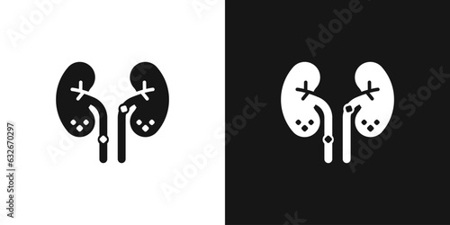 Kidney stones icon. Renal calculi sign, urolithiasis disease