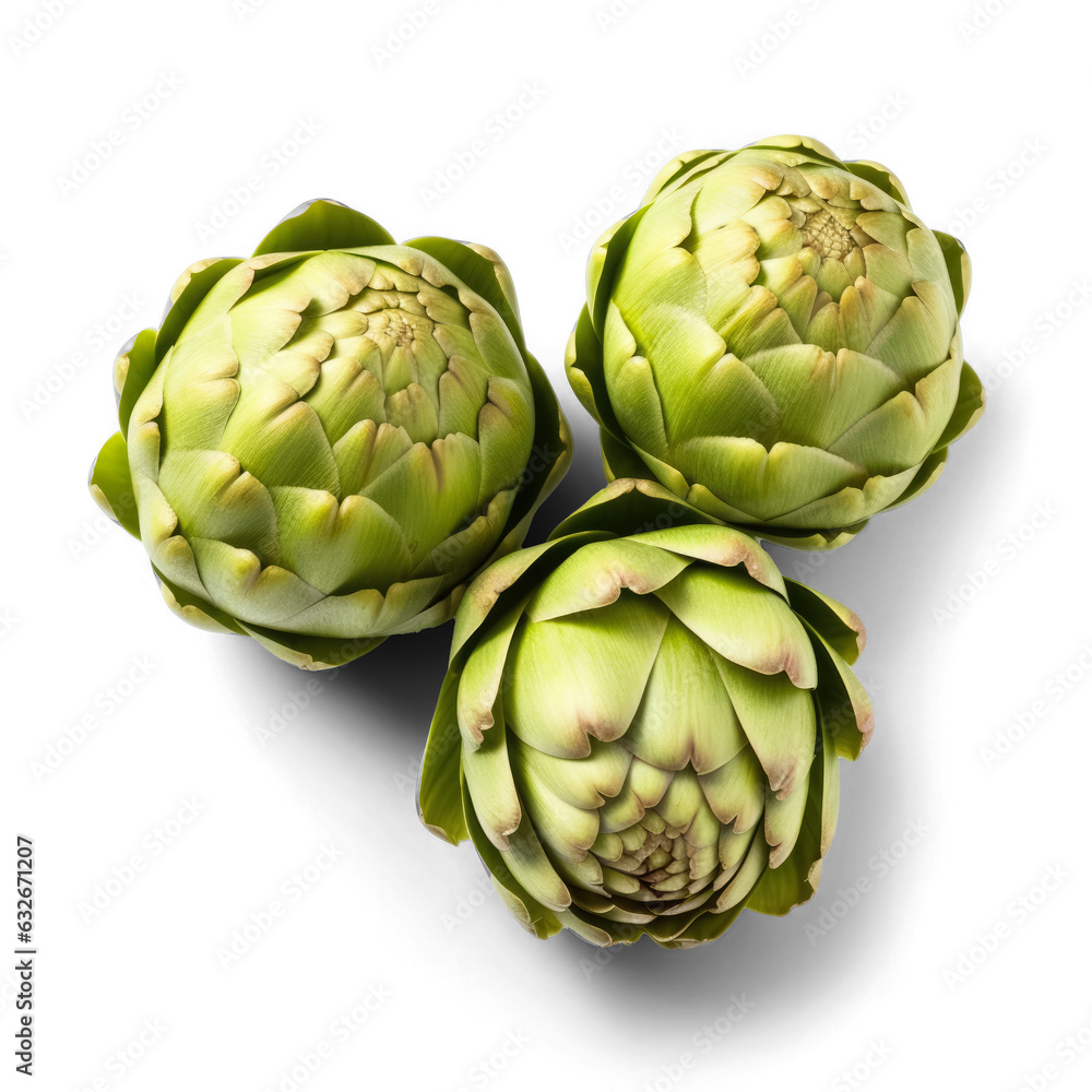 Artichoke hearts isolated on transparent background top view Artichoke hearts isolated on transparent background top view