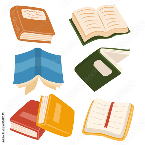 book opened and close icon in different style