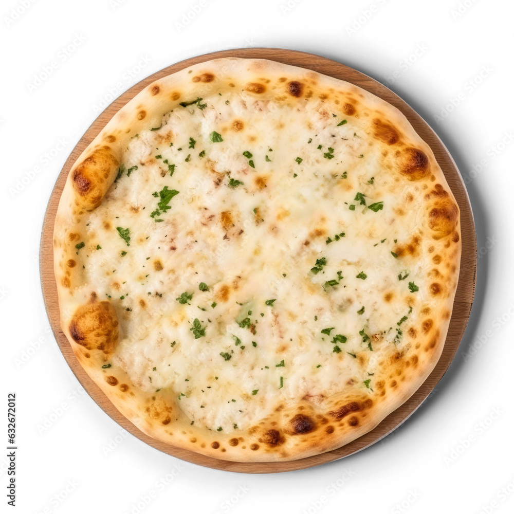 White pizza isolated on transparent White pizza isolated on transparent