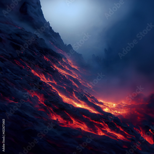 sunset in the mountains