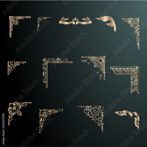 vector_floral_decoration_border_elements art photo