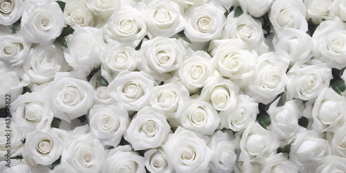 Natural white roses background.