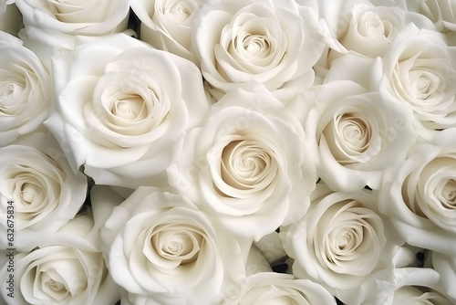 Natural white roses background.