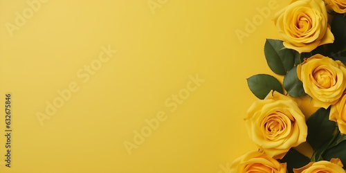 Natural yellow roses background.