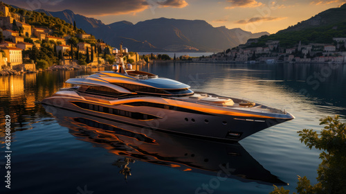 The Graceful Peach and White Megayacht