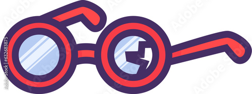 Outline Glass Waste Broken Glasses Cracked Lenses