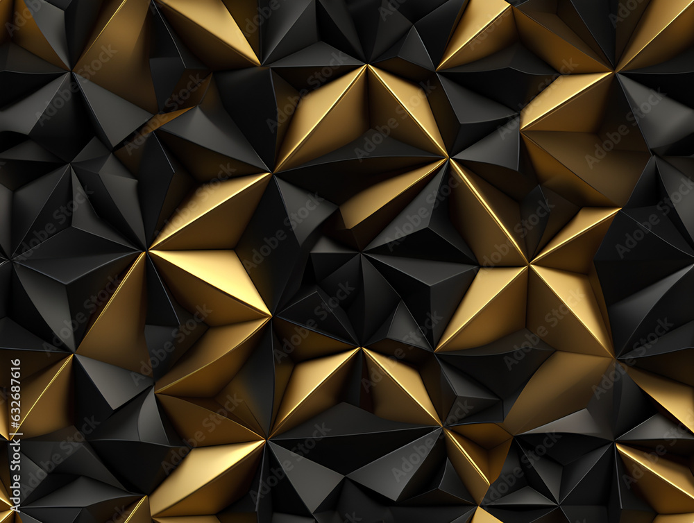 Fototapeta premium pattern, 3d illustration from abstract geometric lines on black background, template for background, wallpaper, vector