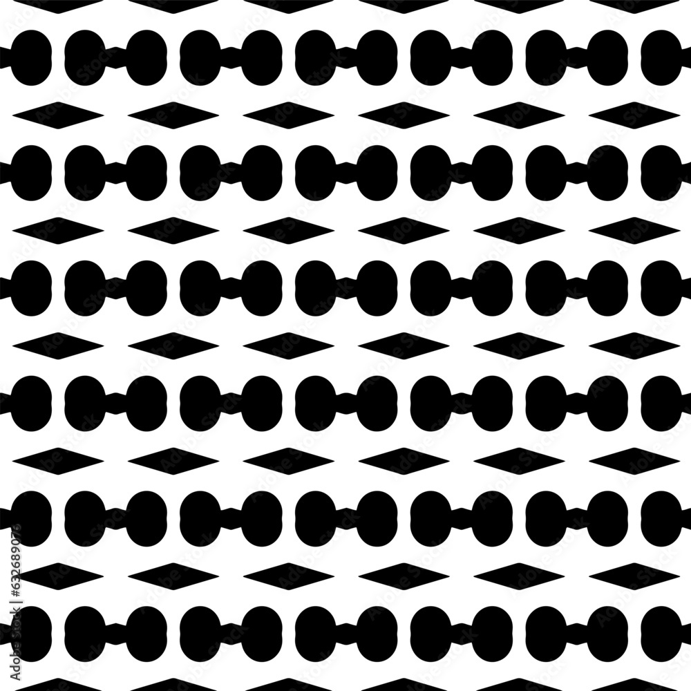 Black and white  pattern . Figures ornament.Seamless pattern for fashion, textile design,  on wall paper, wrapping paper, fabrics and home decor.