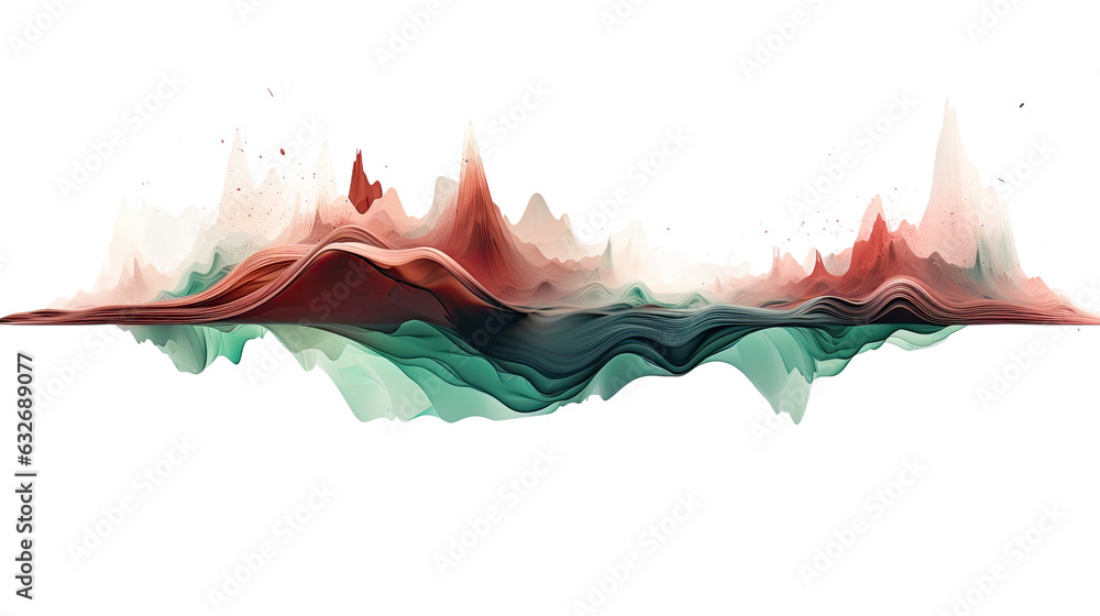 combining cool mint and warm maroon in an abstract futuristic texture isolated on a transparent background, generative ai combining cool mint and warm maroon in an abstract futuristic texture isolated on a transparent background, generative ai