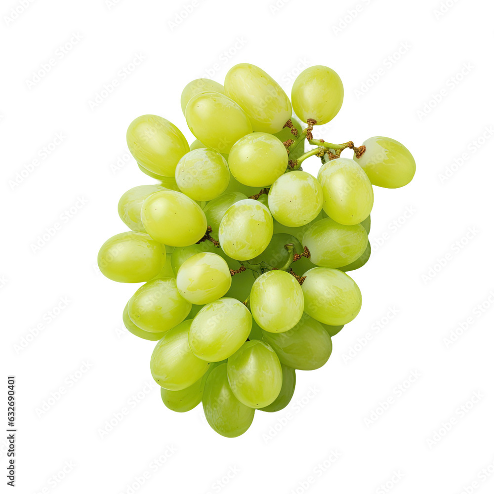 Overhead view of numerous Japanese ShineMuscat grapes, both whole and sliced, arranged. White grapes included. Overhead view of numerous Japanese ShineMuscat grapes, both whole and sliced, arranged. White grapes included.