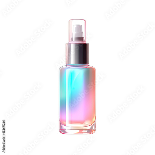 Transparent beauty serum gel sample isolated on clear background.
