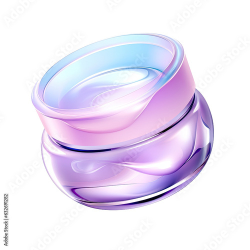 Transparent cosmetic product with gel like texture and bubble rich formula, skincare item.