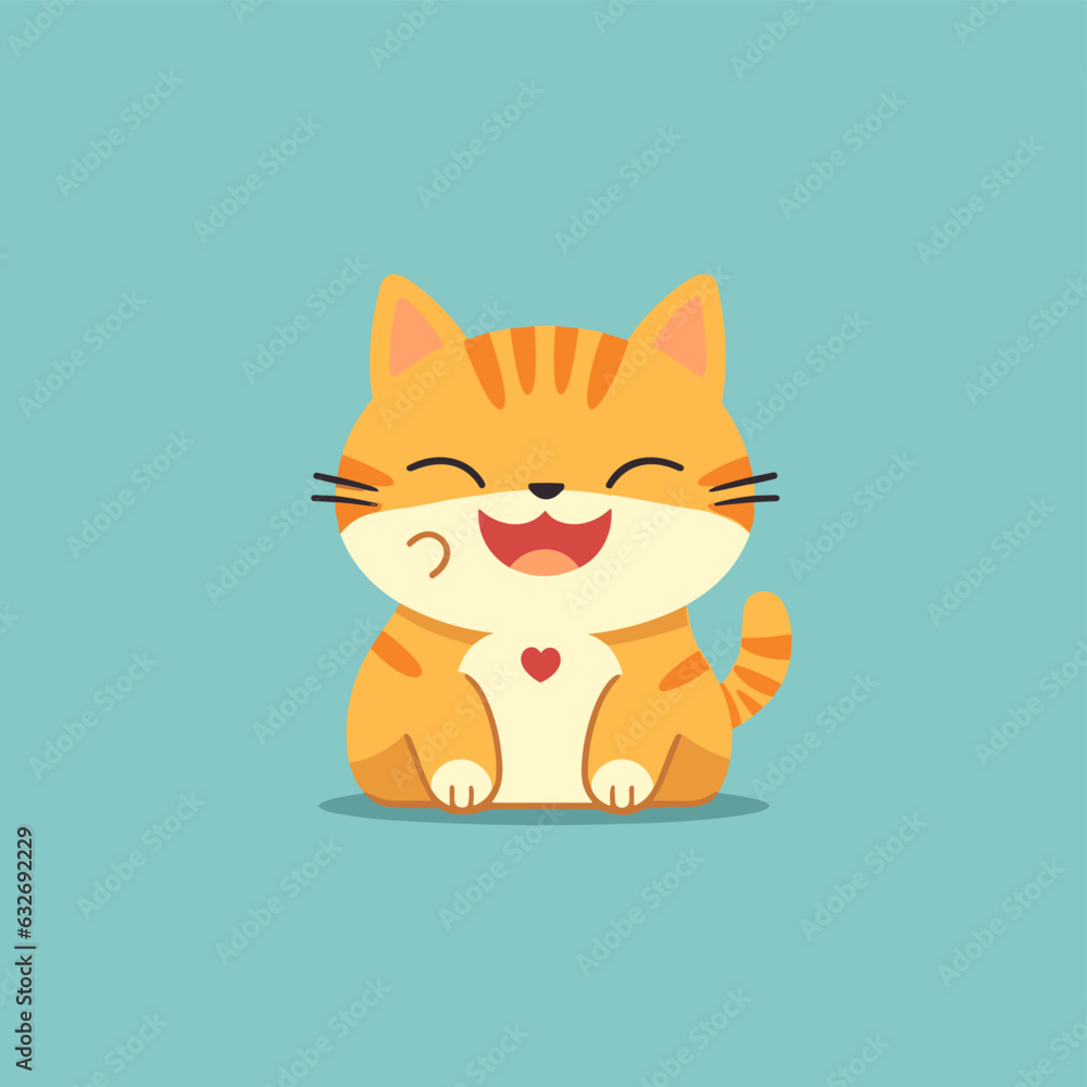 Vector logo cute cat, cat icon, cat head, cat sticker Vector logo cute cat, cat icon, cat head, cat sticker