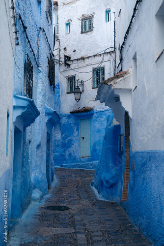 Chefchaouen, Morocco: The 'Blue City' nestled in the Rif Mountains, famous for its charming blue-painted streets, serene ambiance, and cultural allure. High quality photo © Marek