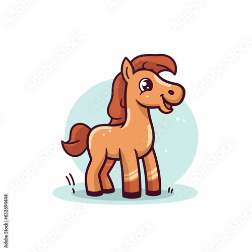 Vector logo cute horse  horse icon  horse head  horse sticker