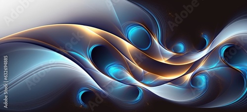 Wallpaper Mural Wavy Fractal Background, Generative AI Torontodigital.ca