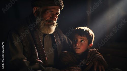 Afghan father and son