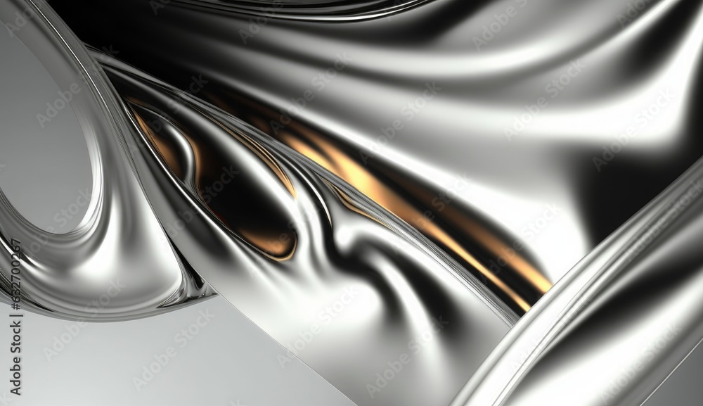 abstract chrome, Generative AI abstract chrome, Generative AI