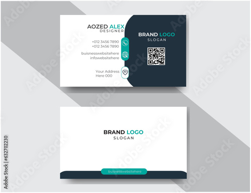 Modern business card design, creative visiting card templete, business presentation card design, Vector illustration.