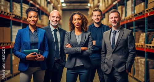 business people at a big wa...