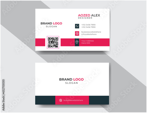 Modern business card design, creative visiting card templete, business presentation card design, Vector illustration.