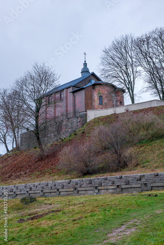 Grodno - Kalozhskaya Church of St. Boris and Gleb. The oldest church on top of a large hill. Belarus photo