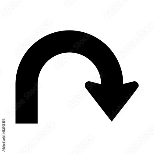 Hairpin curve icon