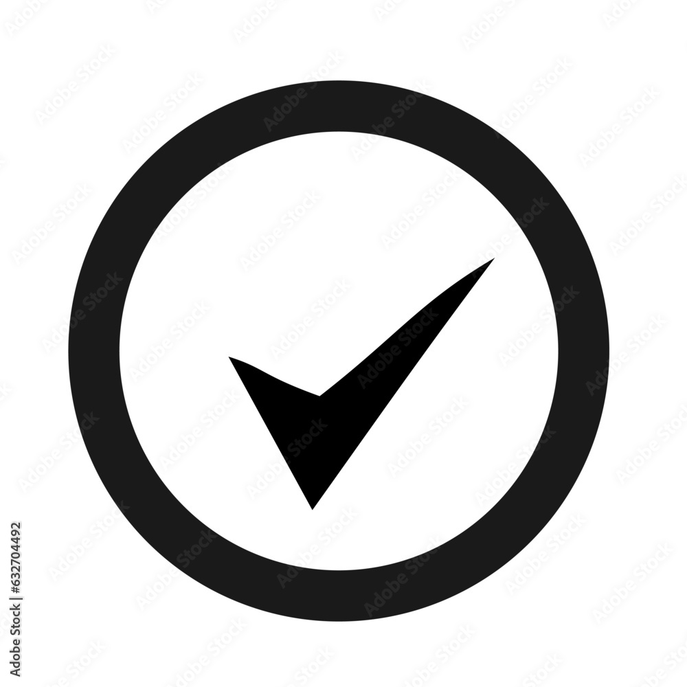 Vector illustration, tick icon, labels. Agreement. Vector illustration, tick icon, labels. Agreement.