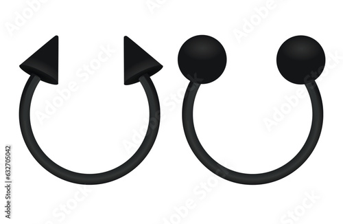 Spike and ball ring. vector