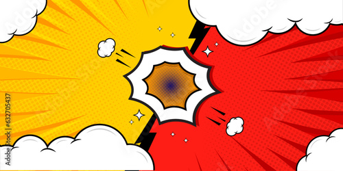 pop art comic backround cloud image