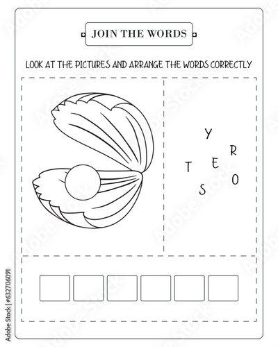 Arrange The Word Correctly Kids Worksheet, Word Teaching Material Kids Worksheet, Teaching Material for Children
