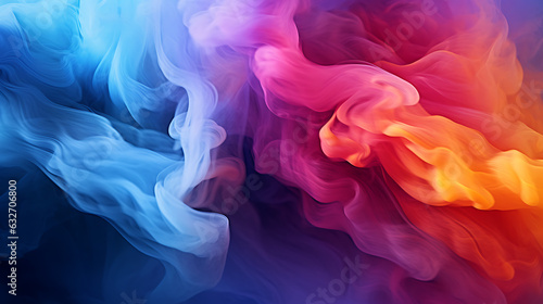 Colorful fog smoke background. Neon multicolor fog effect background © Shahjahangdb