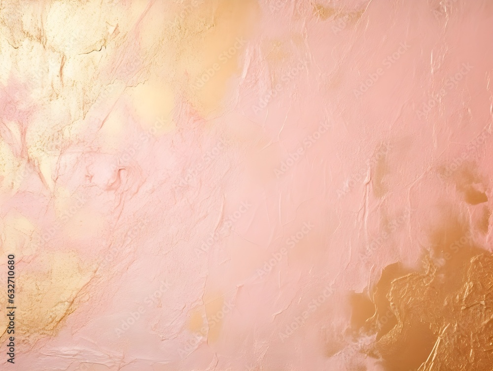 Fototapeta premium Farbenspiel in Harmonie: Goldakzente auf sanftem Pink
