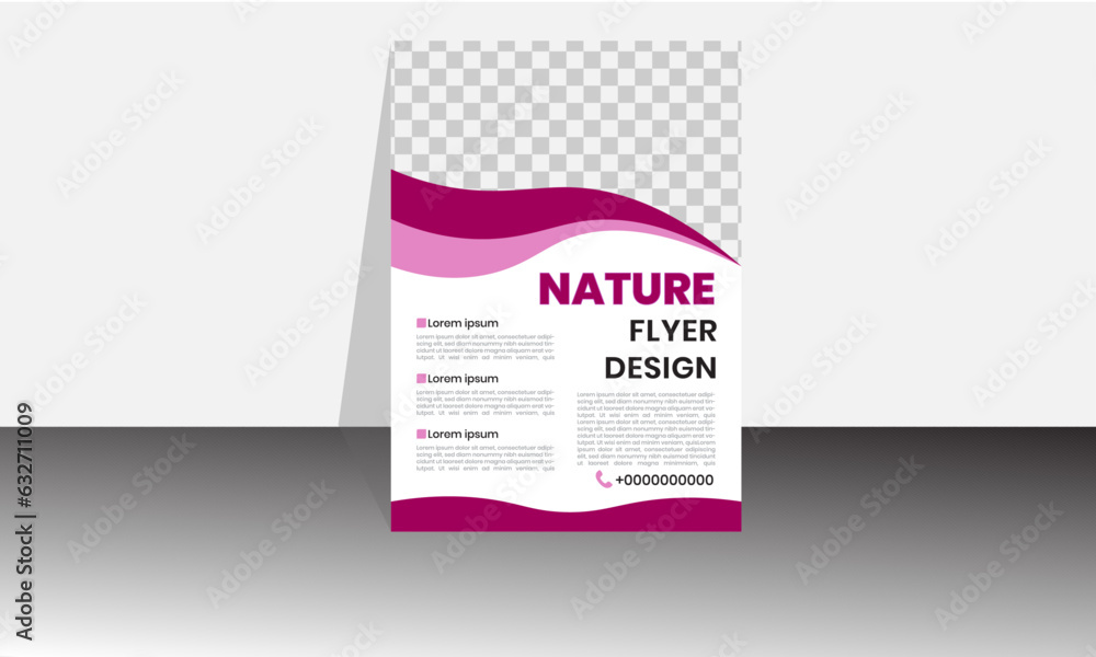 Naklejka premium Nature colorful business flyer template.