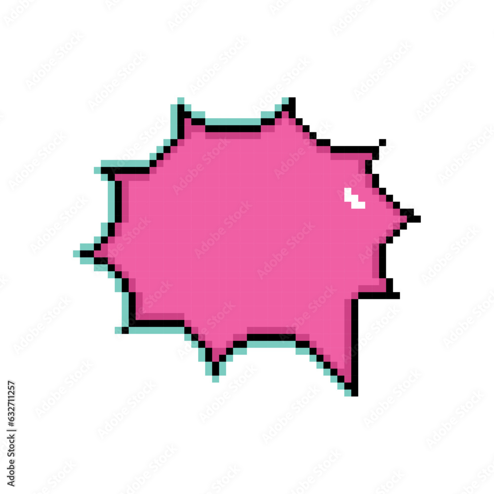 Isolated pink pixelated comic speech bubble chat Vector illustration