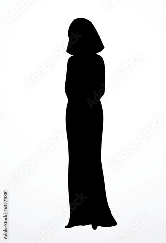 Vector drawing. Egyptian young woman