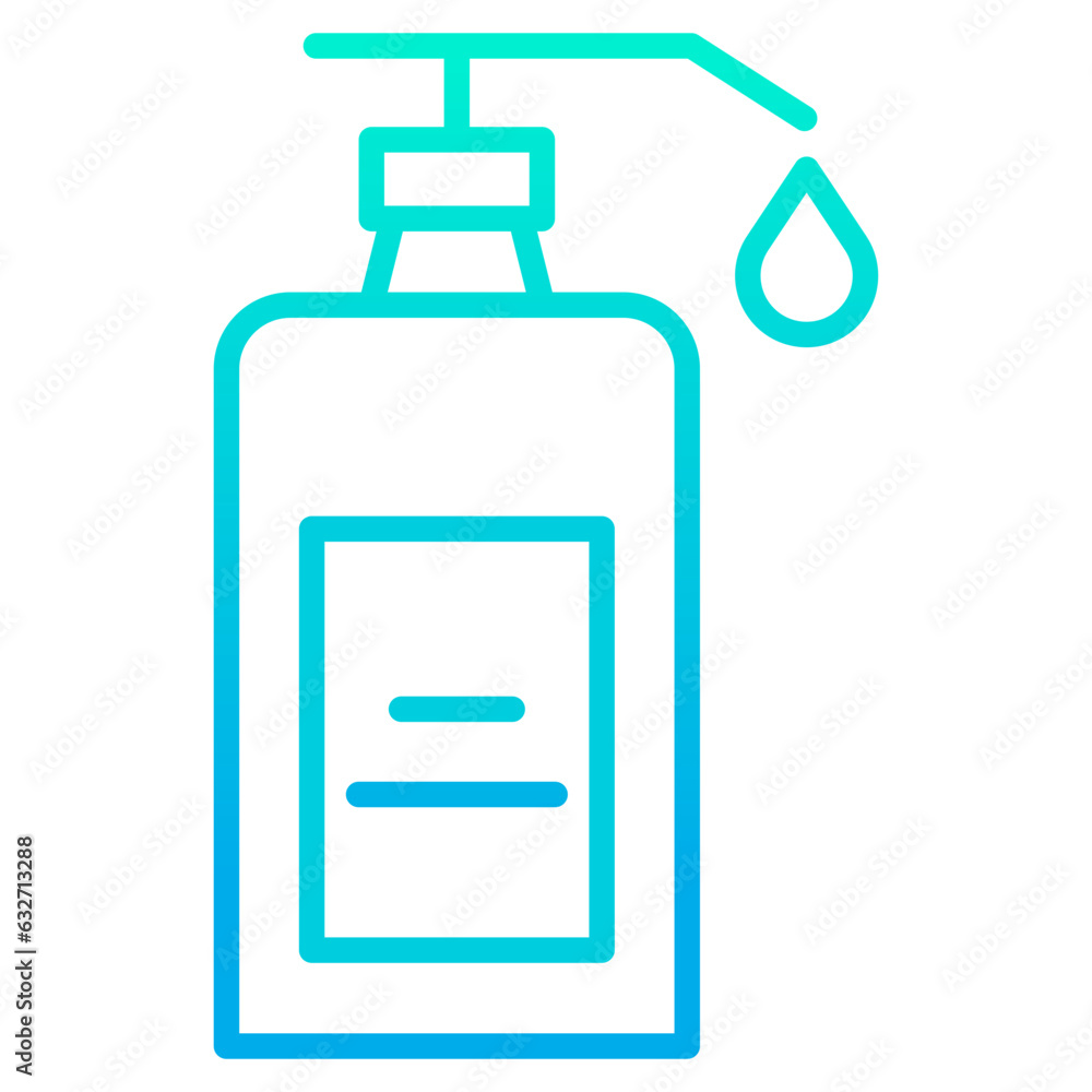 Outline gradient Dish wash soap bottle icon Outline gradient Dish wash soap bottle icon