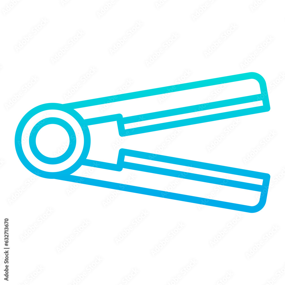 Outline gradient Hair Straightener icon Outline gradient Hair Straightener icon