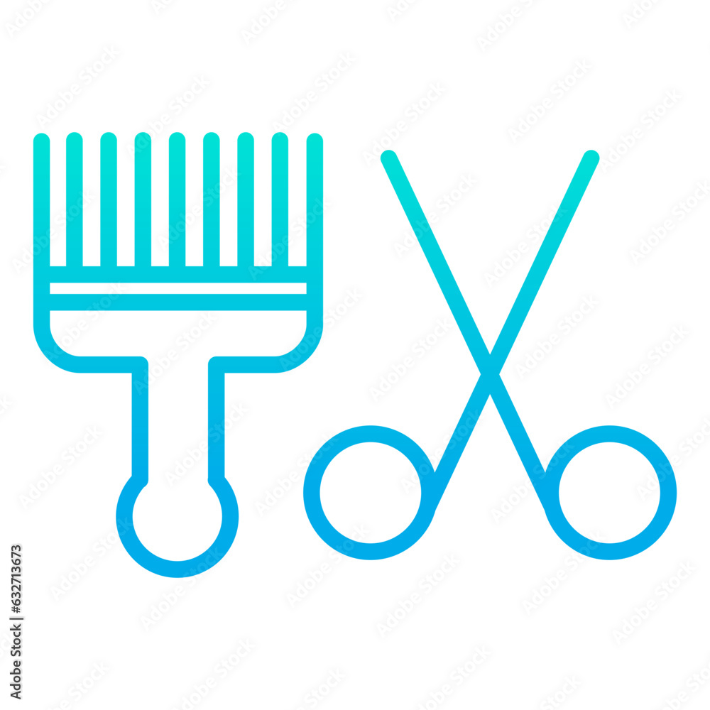 Outline gradient Hairdresser icon Outline gradient Hairdresser icon
