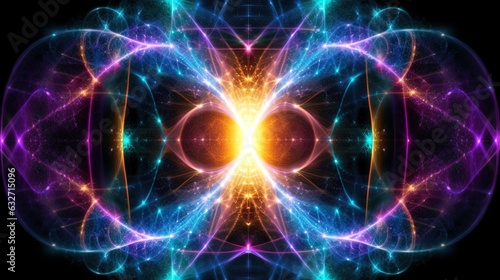 Representation of quantum space and ether. The path of the soul. Generative AI.