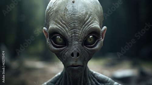 Portrait of an Alien looking at camera.