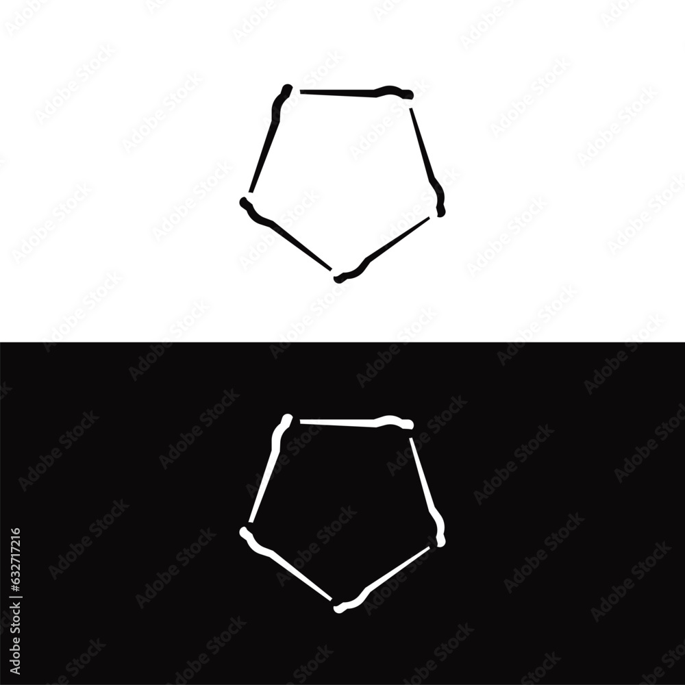 Black and white circle vector logo template design Black and white circle vector logo template design