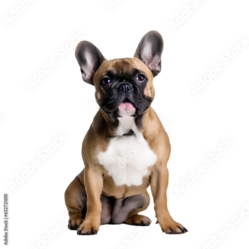 french bulldog posing isolated on white background