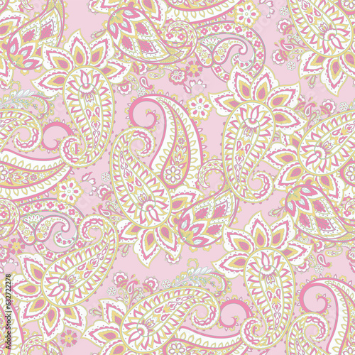 Paisley seamless pattern. Vector ethnic ornament 