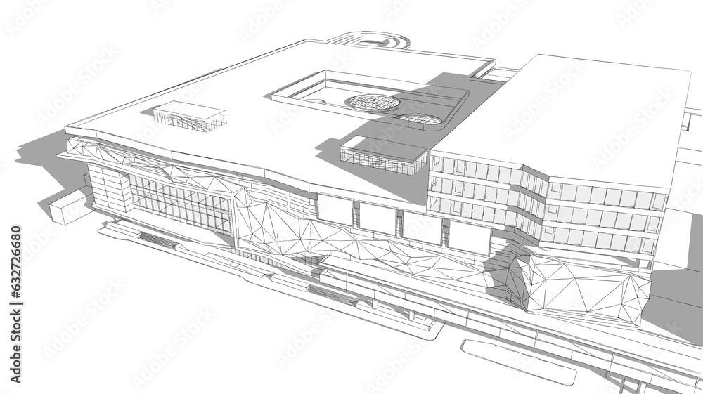 sketch of a shopping mall sketch of a shopping mall