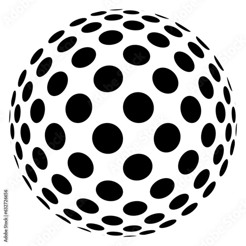 Abstract Decorative Dotted ball isolated. Icon Vector illustration