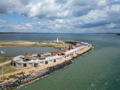 Quadro em tela Hurst Castle Hampshire UK drone,aerial .